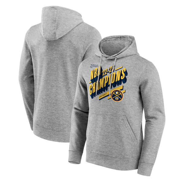 Men's Grey Denver Nuggets 2023 Champions Screen Graphic Hoodie